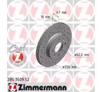 Тормозной диск ZIMMERMANN 285.3509.52 285350952 ZIMMERMANN - купить в магазине запчастей по Украине