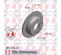 Тормозной диск ZIMMERMANN 285.3514.20 285351420 ZIMMERMANN - купить в магазине запчастей по Украине