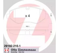 Комплект тормозных колодок, дисковый тормоз ZIMMERMANN 29192.210.1 291922101 ZIMMERMANN - купить в магазине запчастей по Украине