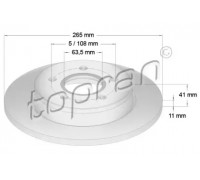 Тормозной диск TOPRAN 302 332 302332 TOPRAN - купить в магазине запчастей по Украине