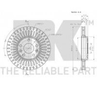 Тормозной диск NK 313971 313971 NK - купить в магазине запчастей по Украине