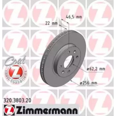 Тормозной диск 320380320 ZIMMERMANN - купить в магазине запчастей по Украине