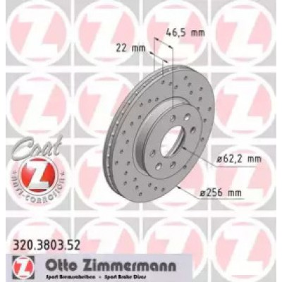 Тормозной диск 320380352 ZIMMERMANN - купить в магазине запчастей по Украине