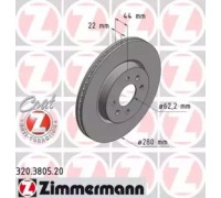 Тормозной диск ZIMMERMANN 320.3805.20 320380520 ZIMMERMANN - купить в магазине запчастей по Украине