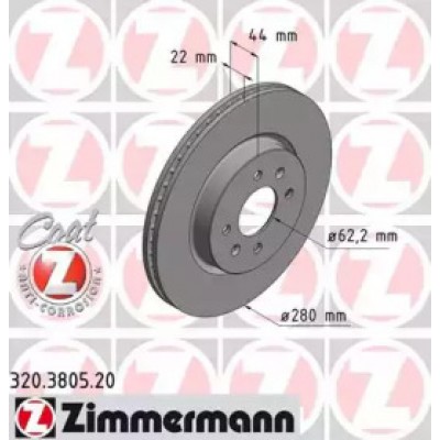 Тормозной диск 320380520 ZIMMERMANN - купить в магазине запчастей по Украине