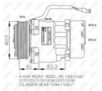 Компрессор, кондиционер NRF 32040G 32040G NRF - купить в магазине запчастей по Украине