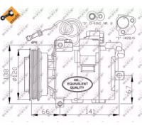 Компрессор, кондиционер NRF 32104 32104 NRF - купить в магазине запчастей по Украине