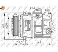 Компрессор, кондиционер NRF 32147G 32147G NRF - купить в магазине запчастей по Украине