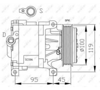 Компрессор, кондиционер NRF 32183G 32183G NRF - купить в магазине запчастей по Украине