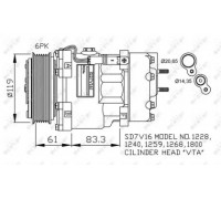 Компрессор, кондиционер NRF 32198G 32198G NRF - купить в магазине запчастей по Украине