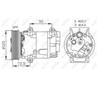 Компрессор, кондиционер NRF 32208G 32208G NRF - купить в магазине запчастей по Украине