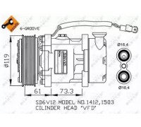 Компрессор, кондиционер NRF 32275G 32275G NRF - купить в магазине запчастей по Украине