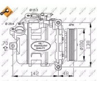 Компрессор, кондиционер NRF 32433 32433 NRF - купить в магазине запчастей по Украине