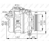 Компрессор, кондиционер NRF 32526G 32526G NRF - купить в магазине запчастей по Украине