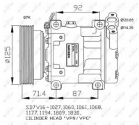 Компрессор, кондиционер NRF 32742G 32742G NRF - купить в магазине запчастей по Украине
