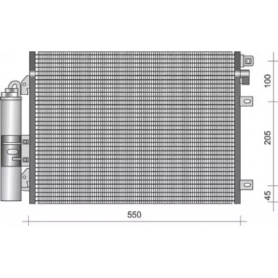 Конденсатор, кондиционер 350203366000 MAGNETI MARELLI - купить в магазине запчастей по Украине