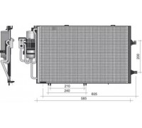Конденсатор, кондиционер MAGNETI MARELLI 350203371000 350203371000 MAGNETI MARELLI - купить в магазине запчастей по Украине