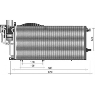 Конденсатор, кондиционер 350203373000 MAGNETI MARELLI - купить в магазине запчастей по Украине