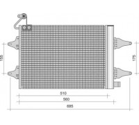 Конденсатор, кондиционер MAGNETI MARELLI 350203381000 350203381000 MAGNETI MARELLI - купить в магазине запчастей по Украине