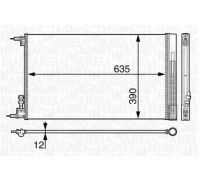 Конденсатор, кондиционер MAGNETI MARELLI 350203713000 350203713000 MAGNETI MARELLI - купить в магазине запчастей по Украине