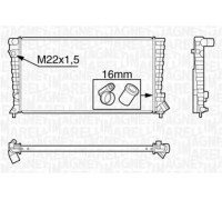 Радиатор, охлаждение двигателя MAGNETI MARELLI 350213118200 350213118200 MAGNETI MARELLI - купить в магазине запчастей по Украине