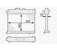 Радиатор, охлаждение двигателя MAGNETI MARELLI 350213122400 350213122400 MAGNETI MARELLI - купить в магазине запчастей по Украине