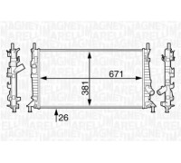 Радиатор, охлаждение двигателя MAGNETI MARELLI 350213123400 350213123400 MAGNETI MARELLI - купить в магазине запчастей по Украине