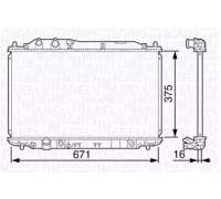 Радиатор, охлаждение двигателя MAGNETI MARELLI 350213133700 350213133700 MAGNETI MARELLI - купити в магазині запчастин по Україні
