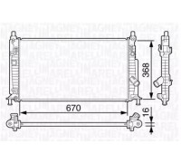 Радиатор, охлаждение двигателя MAGNETI MARELLI 350213134500 350213134500 MAGNETI MARELLI - купить в магазине запчастей по Украине