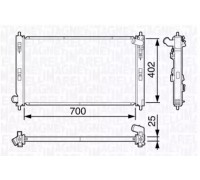 Радиатор, охлаждение двигателя MAGNETI MARELLI 350213135100 350213135100 MAGNETI MARELLI - купить в магазине запчастей по Украине