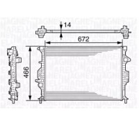 Радиатор, охлаждение двигателя MAGNETI MARELLI 350213138500 350213138500 MAGNETI MARELLI - купить в магазине запчастей по Украине