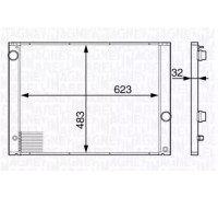 Радиатор, охлаждение двигателя MAGNETI MARELLI 350213139700 350213139700 MAGNETI MARELLI - купить в магазине запчастей по Украине