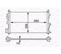 Радиатор, охлаждение двигателя MAGNETI MARELLI 350213140900 350213140900 MAGNETI MARELLI - купить в магазине запчастей по Украине