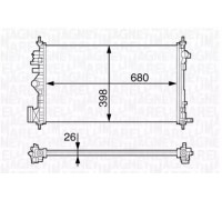 Радиатор, охлаждение двигателя MAGNETI MARELLI 350213141100 350213141100 MAGNETI MARELLI - купить в магазине запчастей по Украине