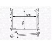 Радиатор, охлаждение двигателя MAGNETI MARELLI 350213142500 350213142500 MAGNETI MARELLI - купить в магазине запчастей по Украине