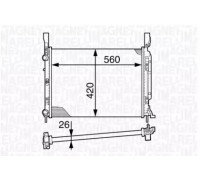 Радиатор, охлаждение двигателя MAGNETI MARELLI 350213142700 350213142700 MAGNETI MARELLI - купить в магазине запчастей по Украине