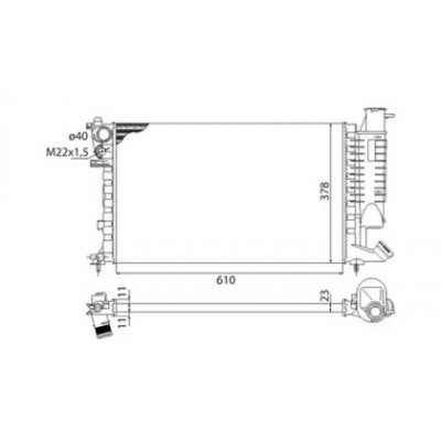 Радиатор, охлаждение двигателя 350213522003 MAGNETI MARELLI - купить в магазине запчастей по Украине