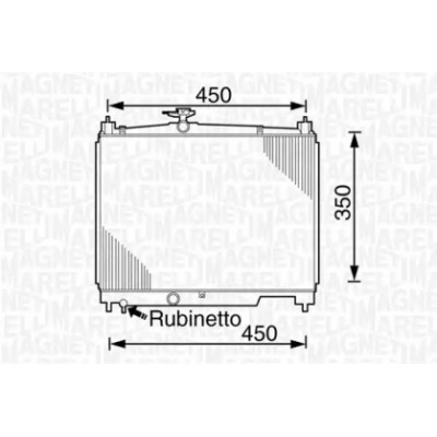 Радиатор, охлаждение двигателя 350213826000 MAGNETI MARELLI - купить в магазине запчастей по Украине