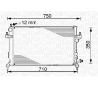 Радиатор, охлаждение двигателя MAGNETI MARELLI 350213828000 350213828000 MAGNETI MARELLI - купить в магазине запчастей по Украине
