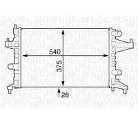 Радиатор, охлаждение двигателя MAGNETI MARELLI 350213829000 350213829000 MAGNETI MARELLI - купить в магазине запчастей по Украине