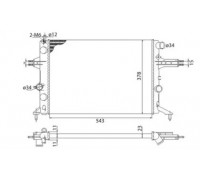 Радиатор, охлаждение двигателя MAGNETI MARELLI 350213960003 350213960003 MAGNETI MARELLI - купить в магазине запчастей по Украине