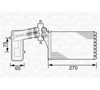Теплообменник, отопление салона MAGNETI MARELLI 350218224000 350218224000 MAGNETI MARELLI - купить в магазине запчастей по Украине