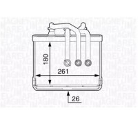Теплообменник, отопление салона MAGNETI MARELLI 350218334000 350218334000 MAGNETI MARELLI - купить в магазине запчастей по Украине