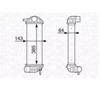 Интеркулер MAGNETI MARELLI 351319202940 351319202940 MAGNETI MARELLI - купить в магазине запчастей по Украине