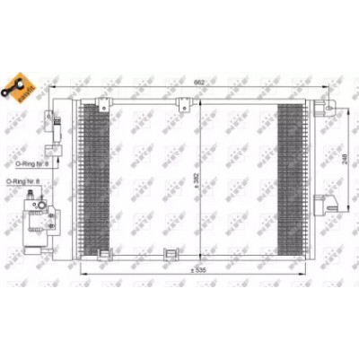 Конденсатор, кондиционер 35301 NRF - купить в магазине запчастей по Украине