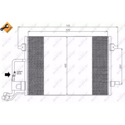 Конденсатор, кондиционер 35359 NRF - купить в магазине запчастей по Украине