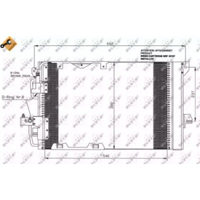 Конденсатор, кондиционер 35416 NRF - купить в магазине запчастей по Украине