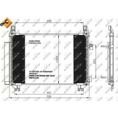 Конденсатор, кондиционер 35654 NRF - купить в магазине запчастей по Украине