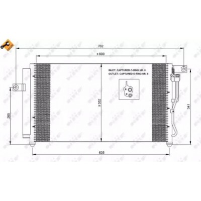 Конденсатор, кондиционер 35798 NRF - купить в магазине запчастей по Украине
