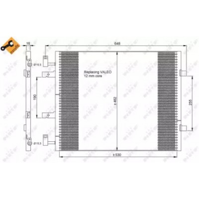 Конденсатор, кондиционер 35845 NRF - купить в магазине запчастей по Украине